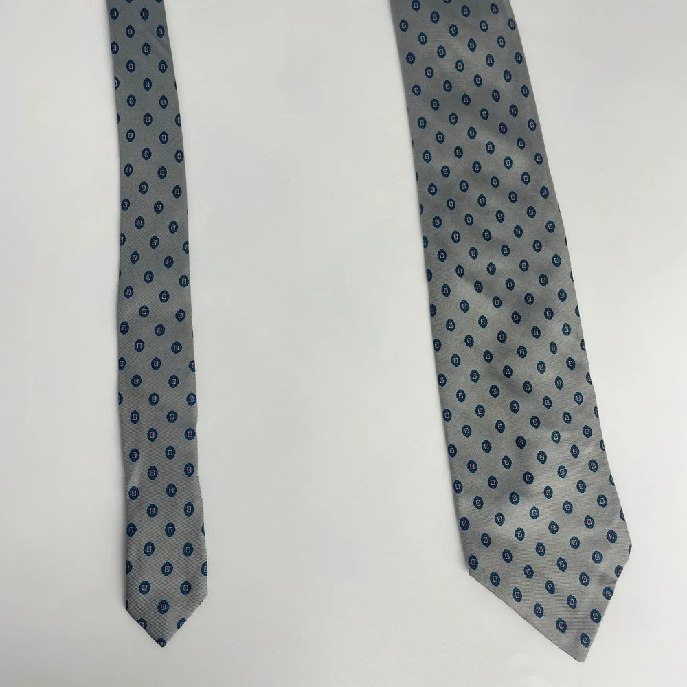 Vintage Frederick & Nelson Necktie‎ Men Gray Dots 3
